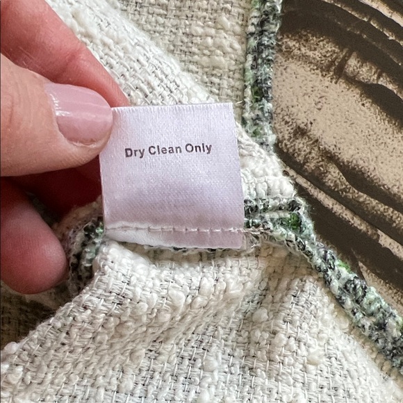 Ann Mashburn Green and White Textured Top - L - Picture 6 of 7